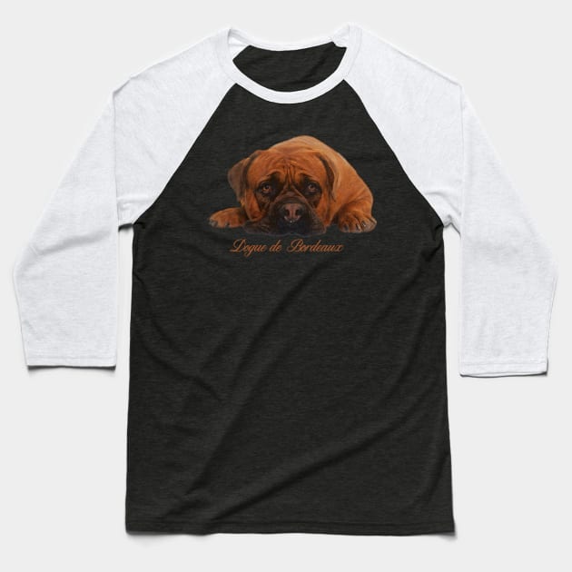 Dogue de Bordeaux Baseball T-Shirt by Nartissima